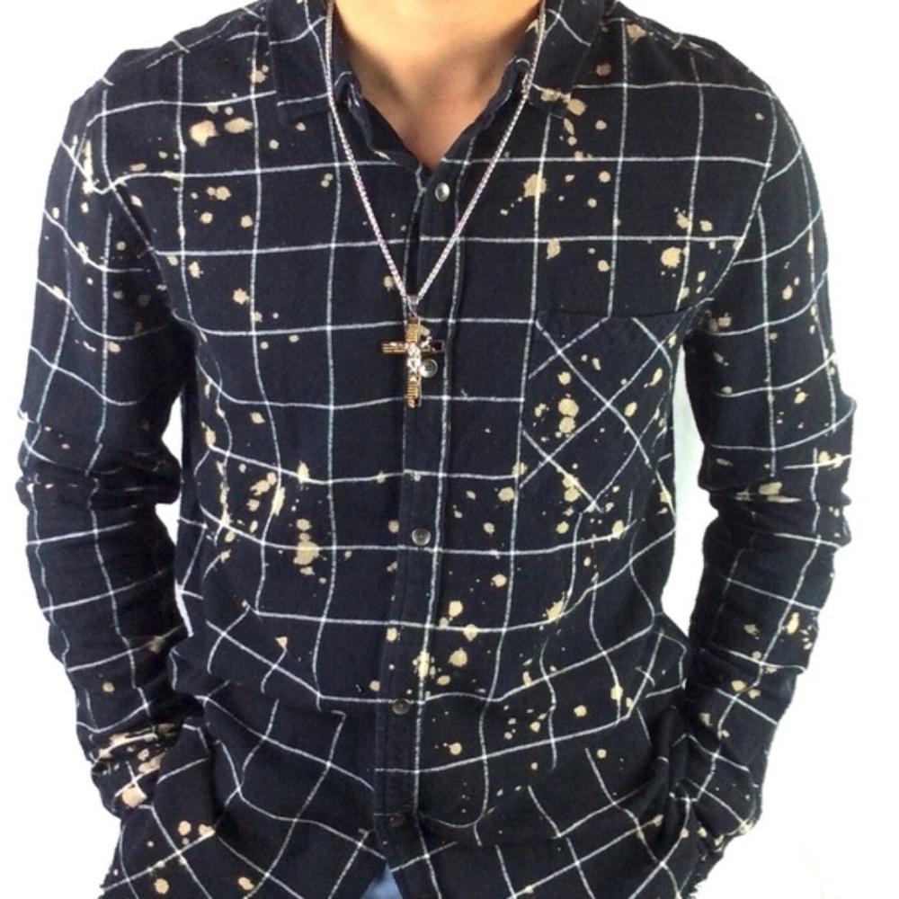 Men’s Long Sleeve Bleached Button - Down Jackson S